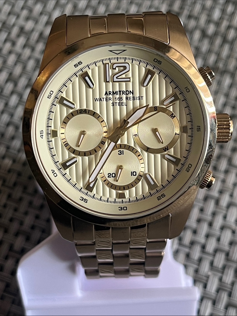 Armitron Men's Gold-Tone Chronograph Bracelet Watch
